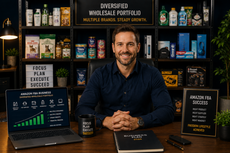 Building diversified wholesale brand portfolio Amazon FBA eBay sellers 2026