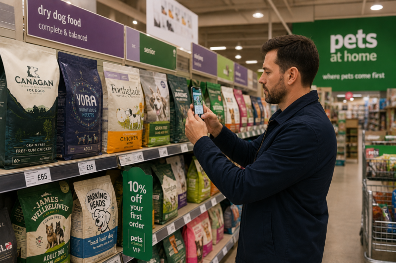 Pet supplies wholesale brands research Pets at Home UK dog food treats accessories 2026