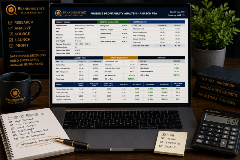 Amazon FBA profit margin calculation spreadsheet wholesale seller fees breakdown 2026