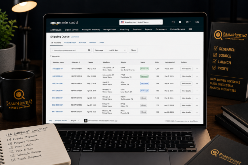 Amazon Seller Central FBA Shipping Queue inventory management dashboard 2026