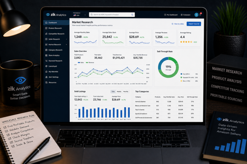 Zik Analytics Review 2026 Best eBay Amazon Research Tool Wholesale Sellers