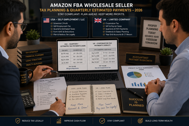 Amazon FBA Tax Guide USA UK Sellers 2026 Sales Tax VAT Corporation Tax Income Tax