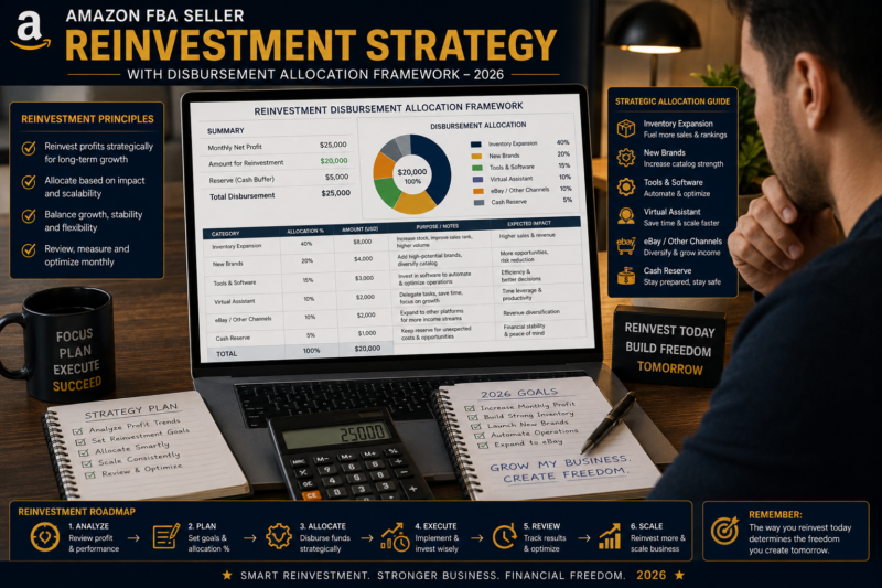 Amazon FBA wholesale seller planning profit reinvestment strategy compounding growth 2026