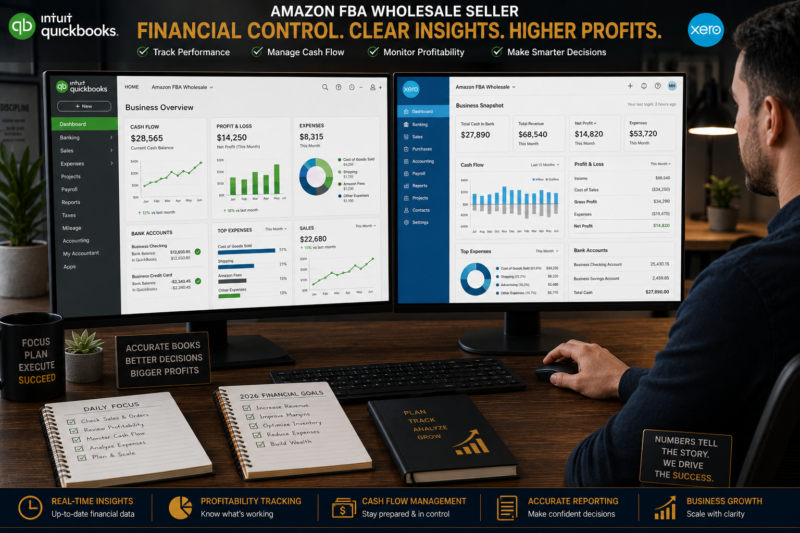 Amazon FBA Accounting Tools QuickBooks vs Xero vs A2X Wholesale Seller Comparison