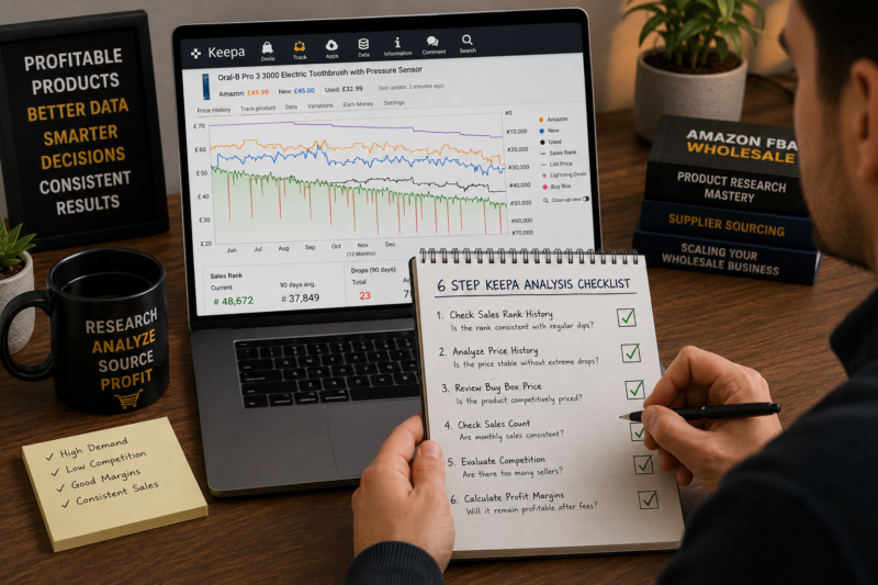 Step by Step Keepa Analysis Process Amazon FBA Wholesale Product Research
