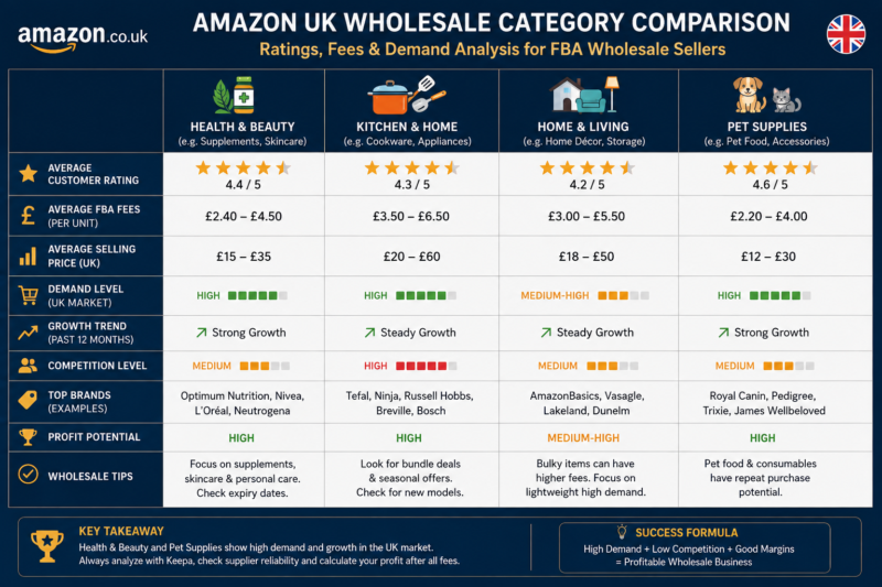 Best Amazon UK Wholesale Product Categories Research Keepa