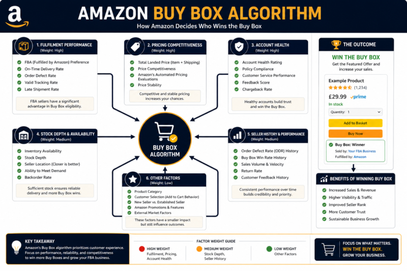 Amazon Buy Box Algorithm Factors FBA Wholesale Seller Strategy
