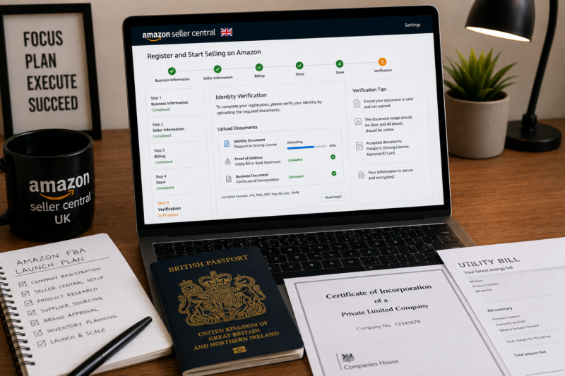 Amazon Seller Central UK Account Setup Steps Verification Process