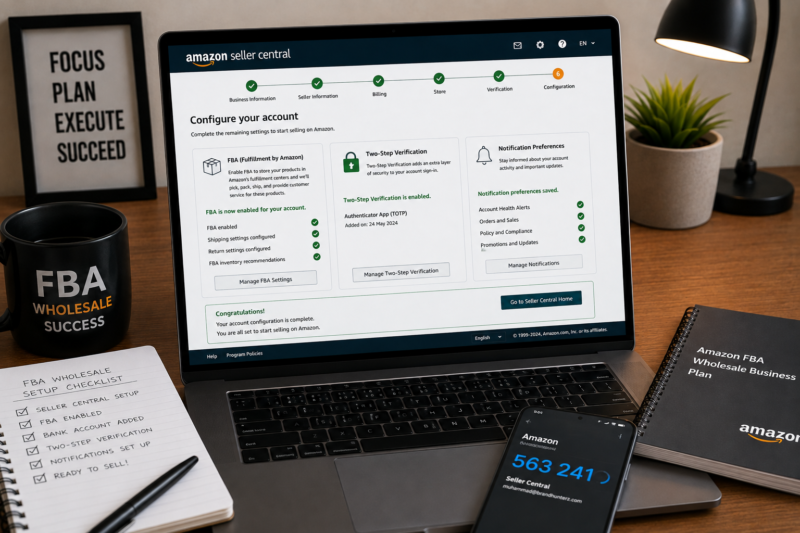 Amazon UK Seller Account Setup Complete FBA Wholesale First Steps