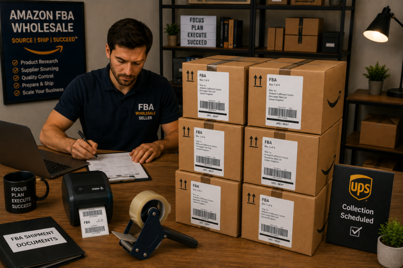 Amazon FBA Shipment Received Check-In Process Wholesale Inventory Available
