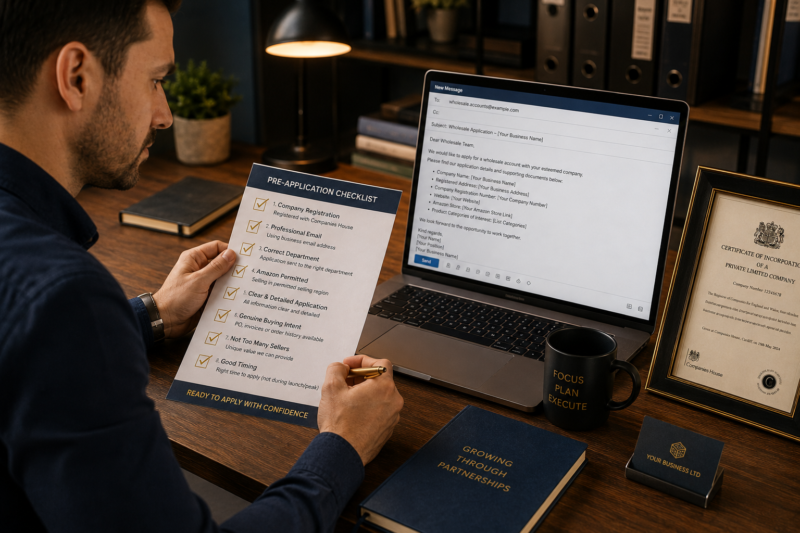 Wholesale Application Rejection Fix Checklist Amazon FBA Seller Improvement Guide
