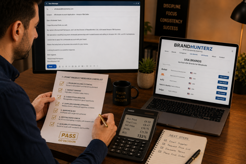 Amazon FBA Seller Making Final Product Research Decision Go No-Go Checklist Wholesale
