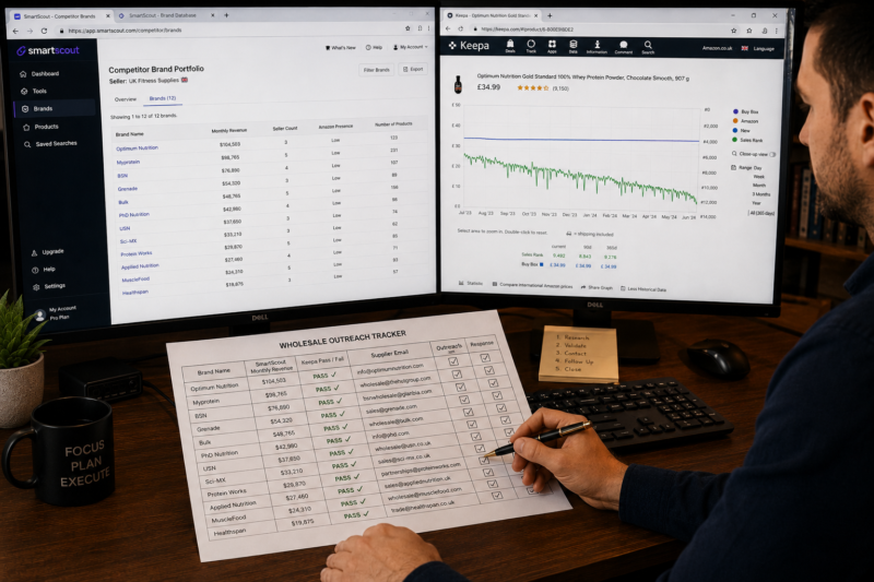 Amazon FBA Seller Complete SmartScout Wholesale Brand Research Workflow Supplier Outreach Process