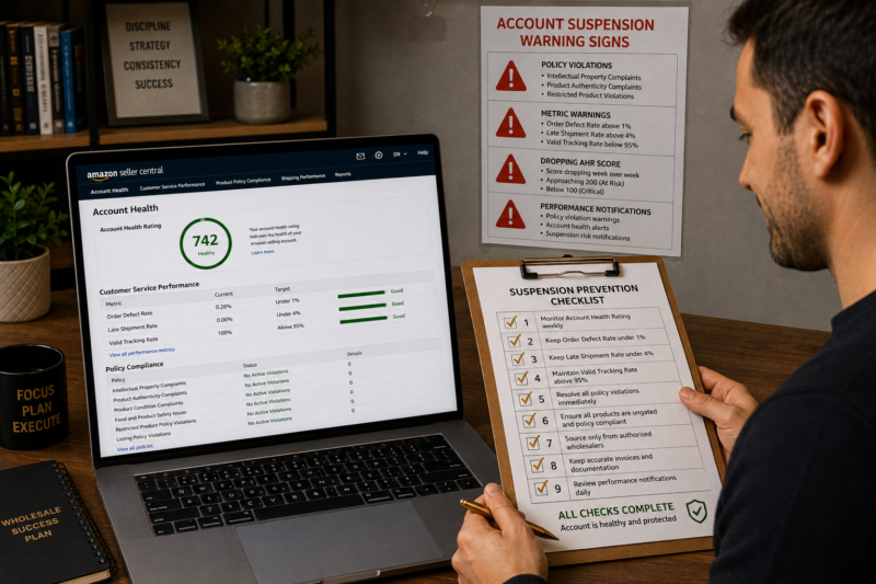 How to Avoid Amazon Seller Account Suspension Complete Warning Signs Guide Wholesale FBA Sellers