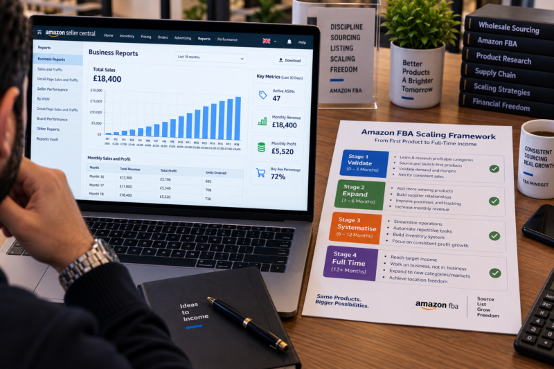 How to Scale Amazon UK FBA Business From First Order to Full Time Wholesale Guide